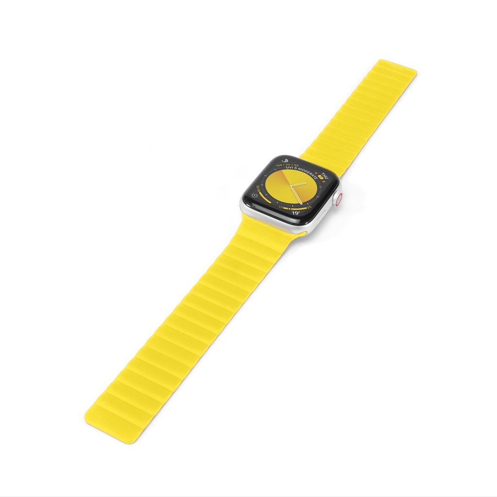 keepON, magnetic band for Apple Watch 7, 6, 5, 4, 38/40/41mm, Yellow and Black