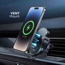 WiDrive DUO, Wireless Car Charger, 15W Qi Fast Charging Dual Coil, with Motorized Locking System, Black