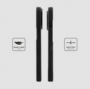 Husa iPhone 14 Pro, Clip-On MagSafe Compatible, made from Aramid Fiber, Kevlar, Black