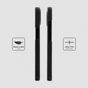 Husa iPhone 14, Clip-On MagSafe Compatible, made from Aramid Fiber, Kevlar, Black