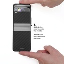 Husa Samsung Galaxy Z Flip4 5G, Clip-On, made from Aramid Fiber, Kevlar, Black