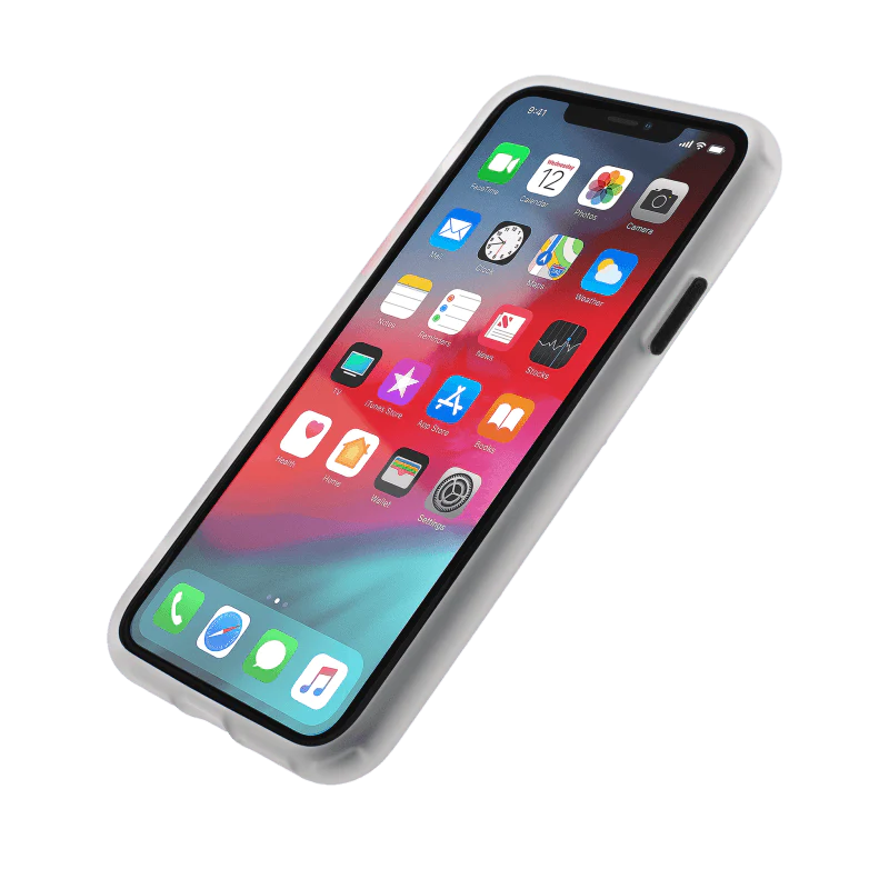 Husa iPhone Xs, X, Clip-On Hybrid Protection, Shockproof Soft Edge and Rigid Matte Back Cover, Transparent