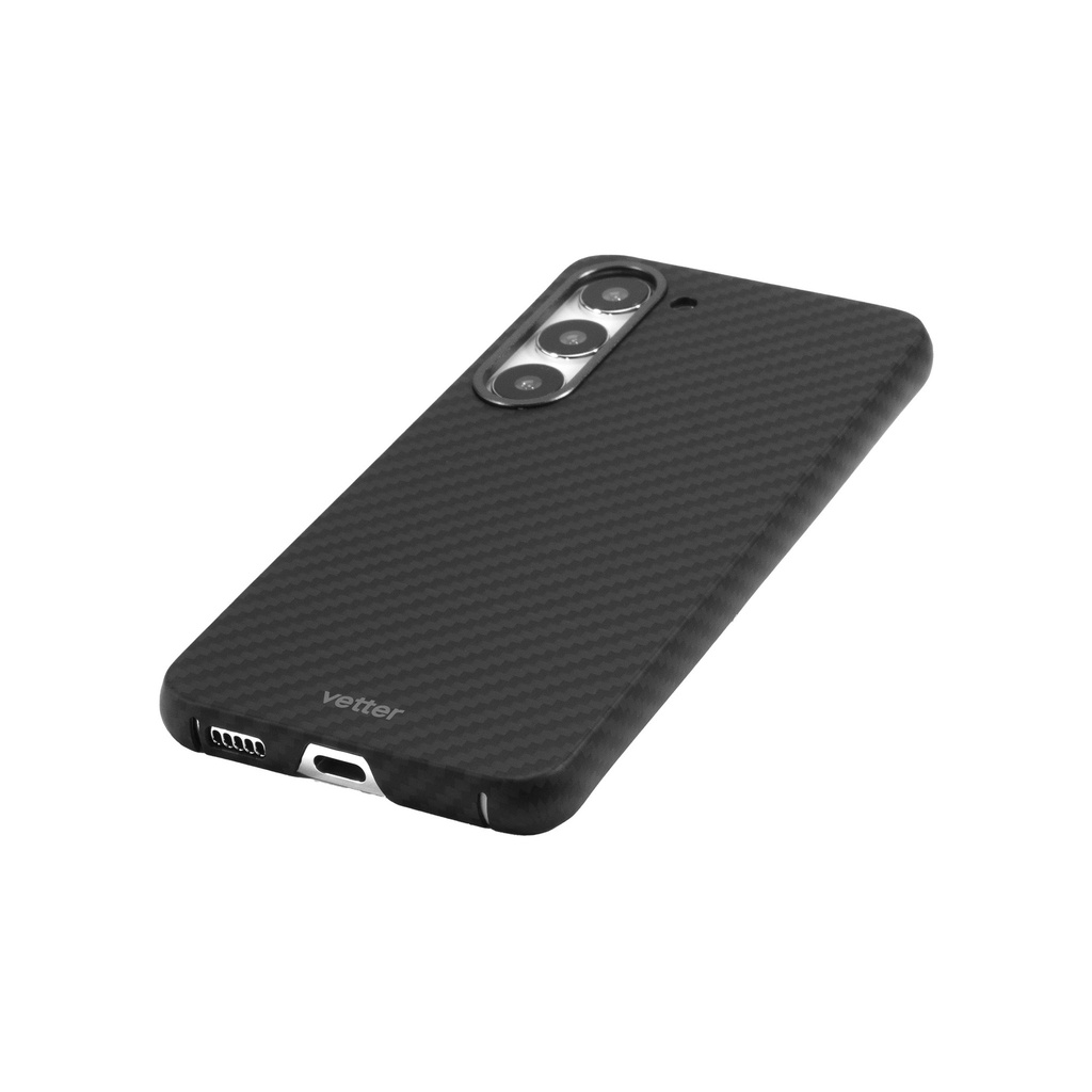 Husa Samsung Galaxy S23, Clip-On MagSafe Compatible, made from Aramid Fiber, Kevlar, Black