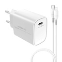 Incarcator chargeUP, Smart Travel Charger with Lightning Cable, Vetter Go, Power Delivery, 20W, White