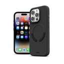 Husa iPhone 15 Pro Max, Clip-On Vegan Leather, MagSafe Compatible, Black