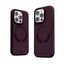 Husa iPhone 15 Pro Max, Clip-On Vegan Leather, MagSafe Compatible, Purple