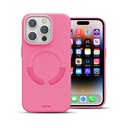 Husa iPhone 15 Pro Max, Clip-On Vegan Leather, MagSafe Compatible, Sand Pink