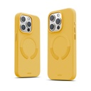 Husa iPhone 15 Pro Max, Clip-On Vegan Leather, MagSafe Compatible, Candy Yellow