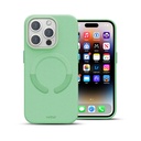 Husa iPhone 15 Pro Max, Clip-On Vegan Leather, MagSafe Compatible, Ice Sea Blue