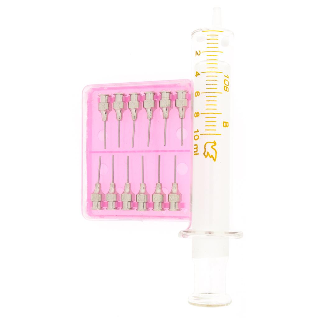 Blunt Kit, Glass Syringe Luer with 12 pcs needles