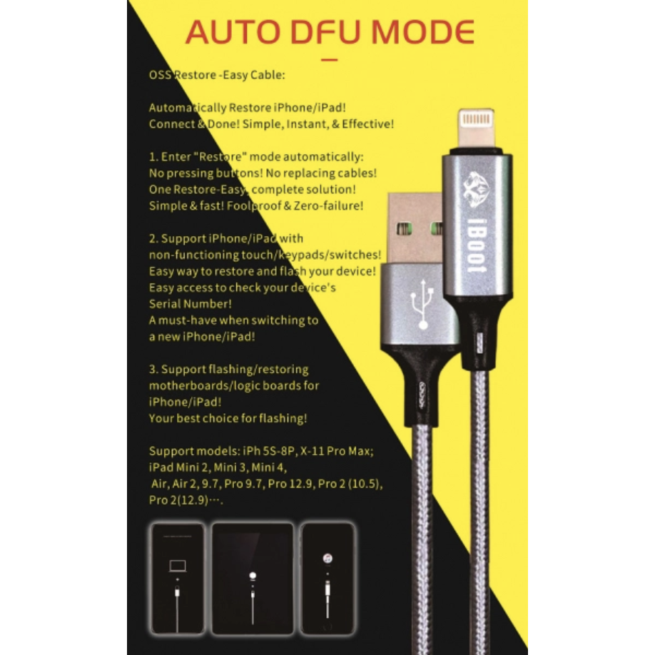 Recover Mode Cable for iPhone DFU auto restore mode W236