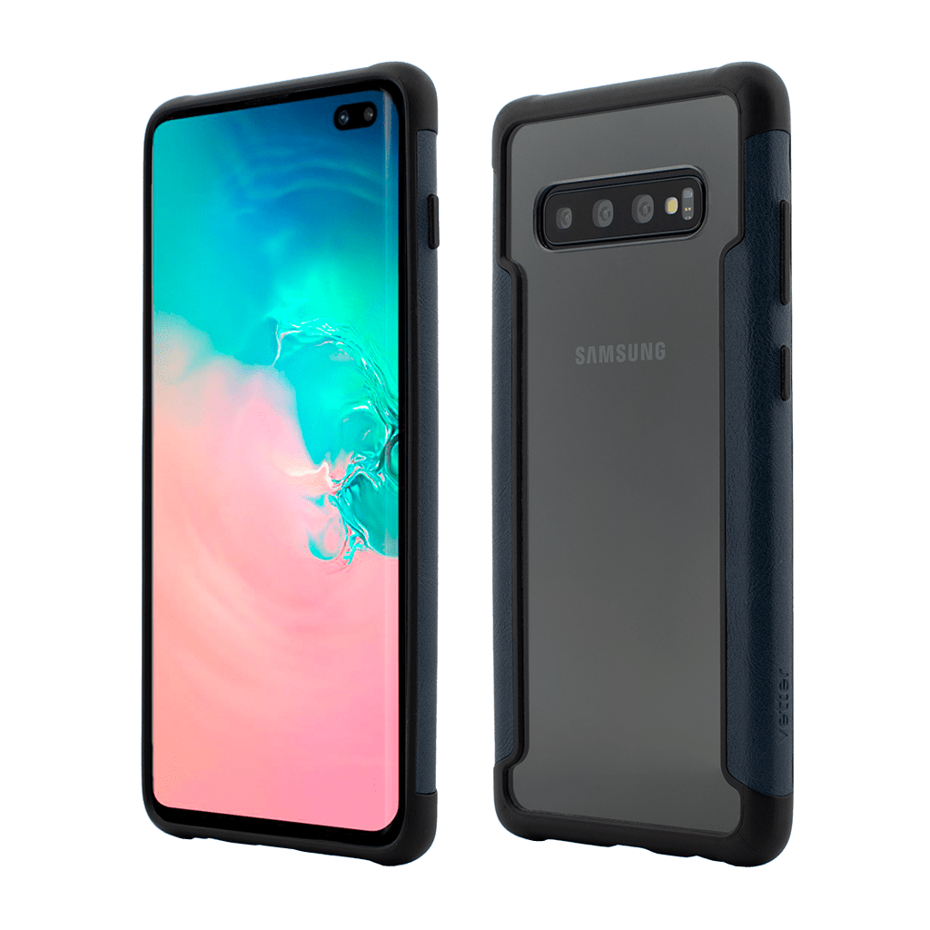Husa Samsung Galaxy S10 Plus, Smart Case, Soft Edge and Clear Back, Navy Blue