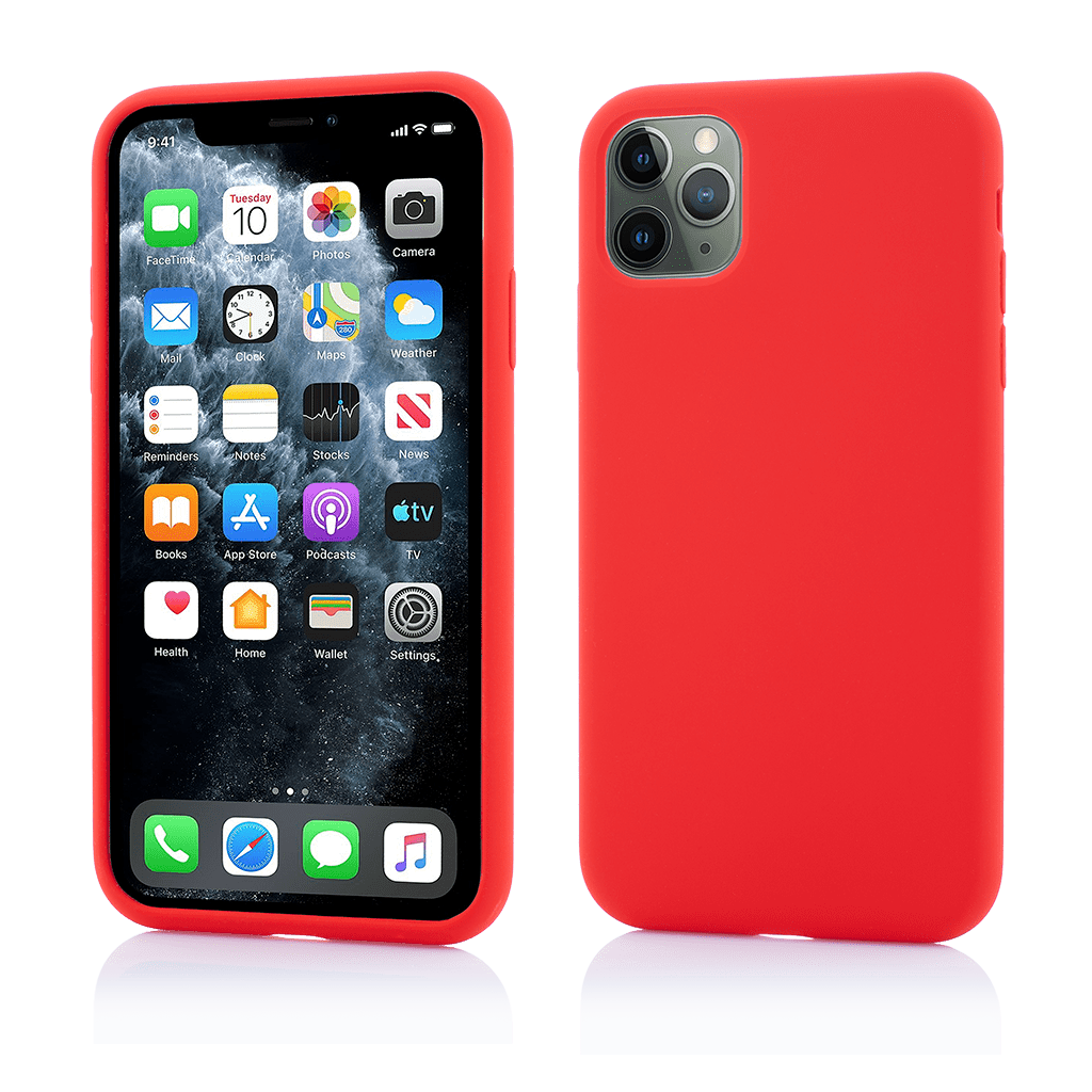 Husa iPhone 11 Pro Max, Clip-On Soft Touch Silk Series, Red
