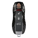 Husa Case for Porsche Key with 3 Button Layout, made from Carbon, Glossy Black