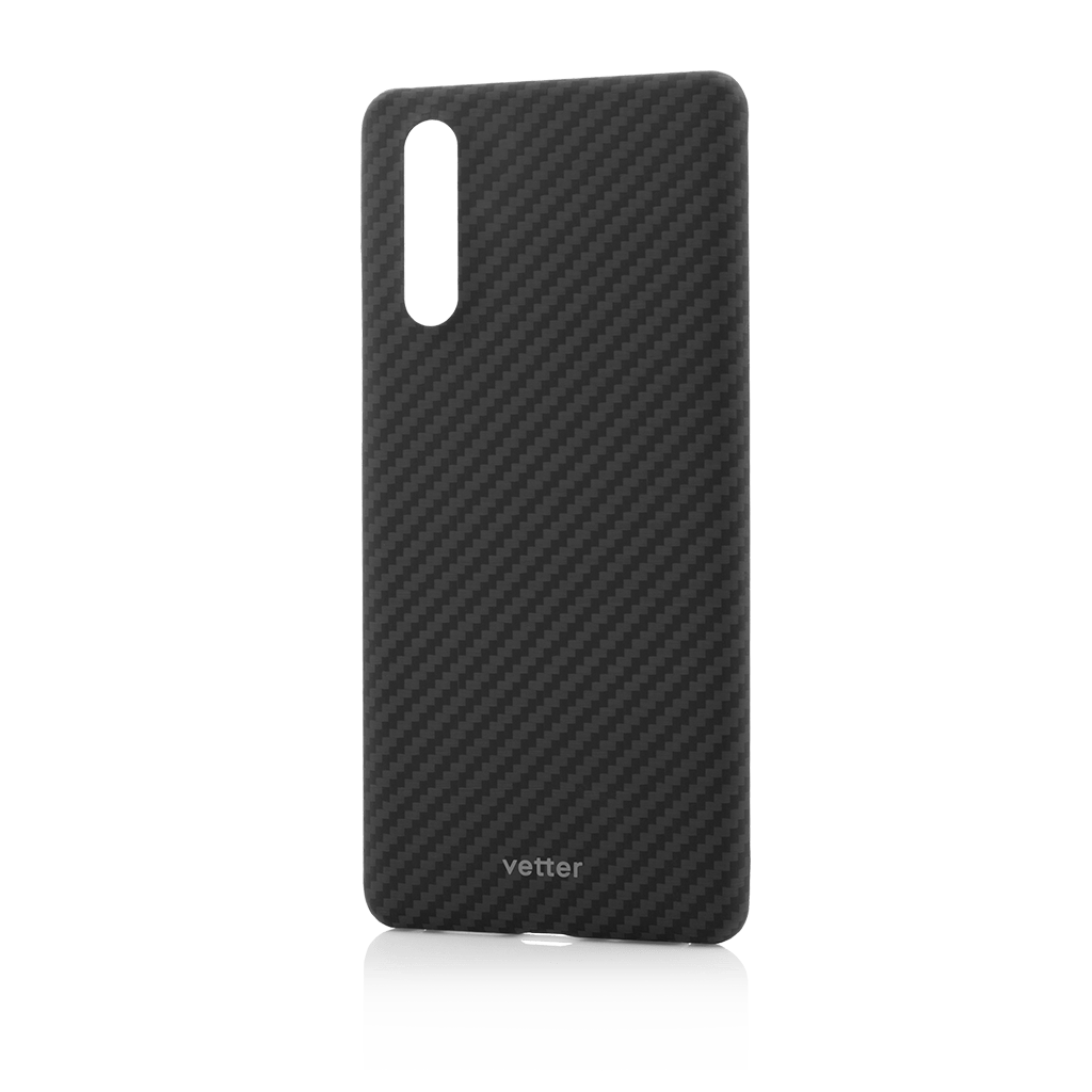 Husa Huawei P30, Clip-On Ultra Slim, Made from Aramid Fiber, Kevlar, Black