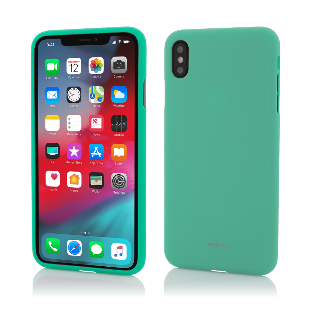 Husa iPhone Xs Max, Vetter GO, Soft Touch, Green
