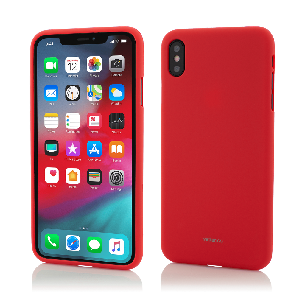 Husa iPhone Xs Max, Vetter GO, Soft Touch, Red