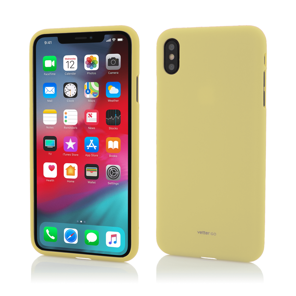 Husa iPhone Xs Max, Vetter GO, Soft Touch, Yellow