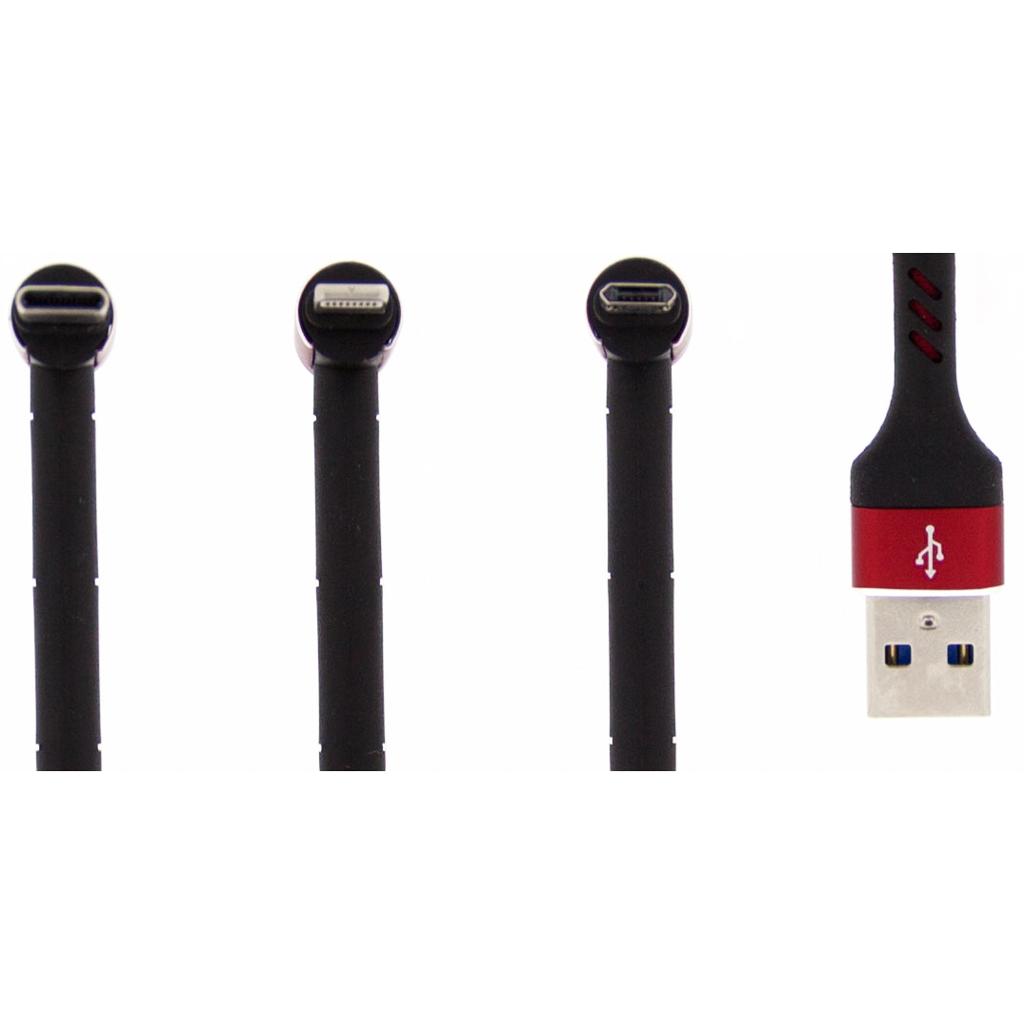 Cablu Cablu 3in1 USB to Lightining, Type-C, Micro-USB Red, AM+