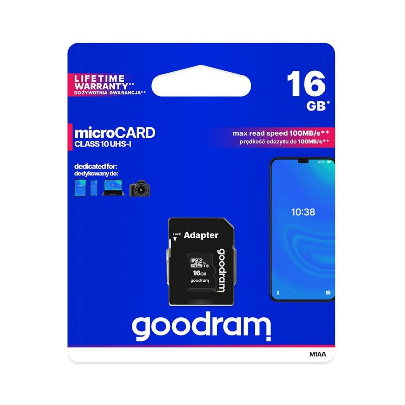 Card Goodram MicroSD C10 16GB