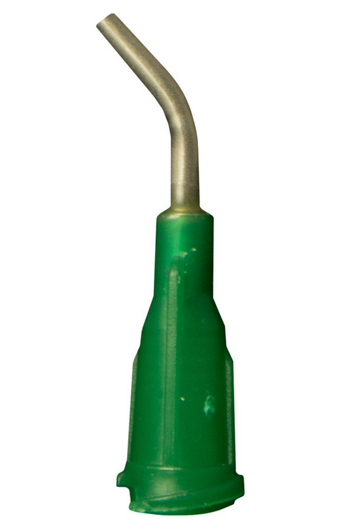 Blunt Tip Dispensing Fill Needles, 45°Angled Olive 14ga x 0.5&quot;