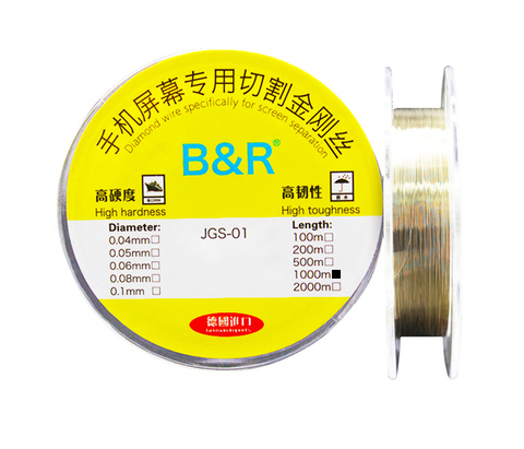 Fir Separare B&amp;R JGS-01, Diamond Wire for Screen Separation, 0.03mm, 1000m