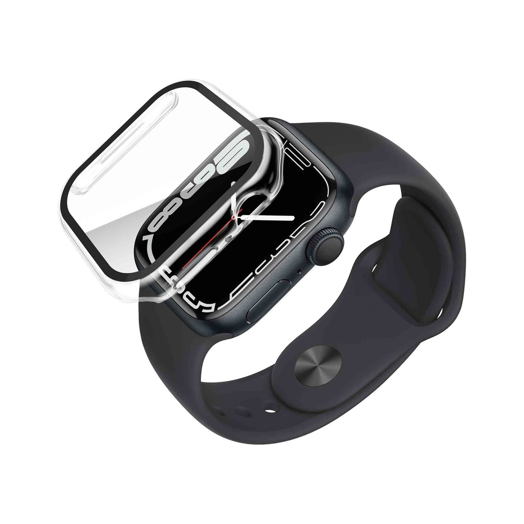 invisiGUARD, All round protective case for Apple Watch 9, 8, 7, 6, 5, 4, 40/41mm, Transparent