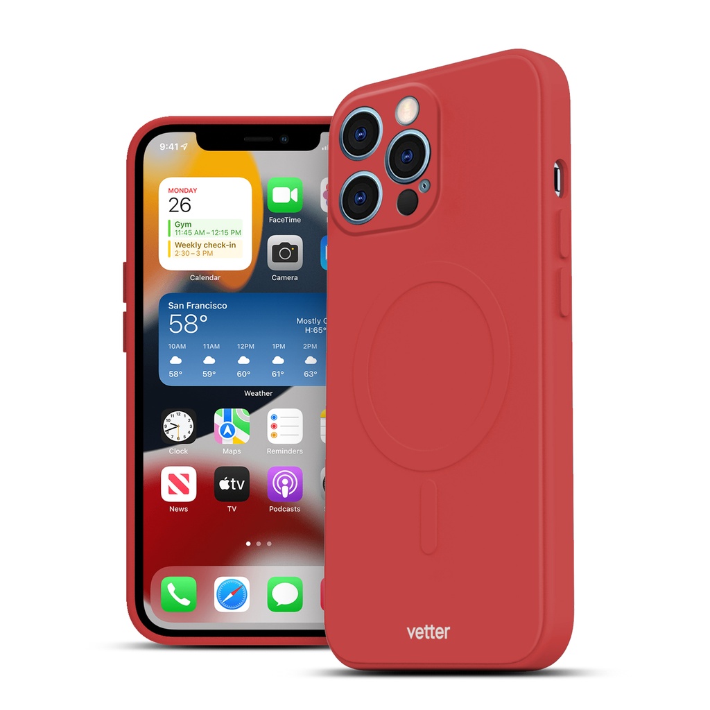 Husa iPhone 12 Pro Max Soft Pro Ultra, MagSafe Compatible, Red