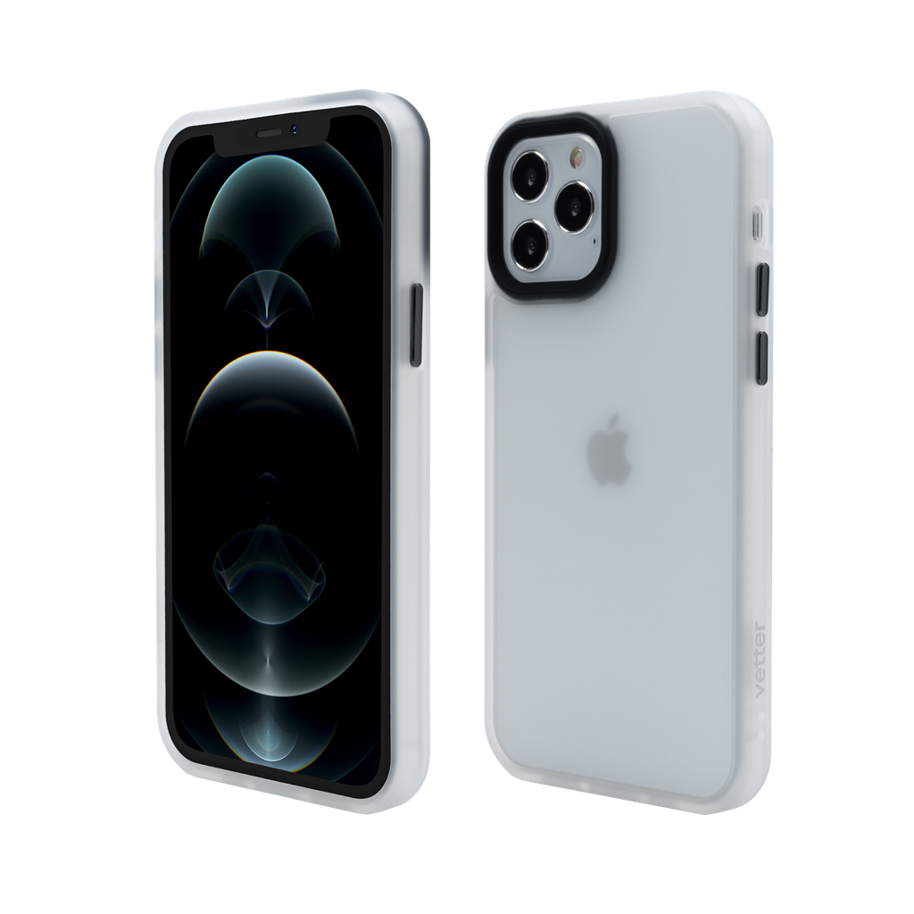 Produs Resigilat, Husa iPhone 12 Pro, 12, Clip-On Hybrid, Shockproof Soft Edge and Rigid Matte Back Cover, Transparent