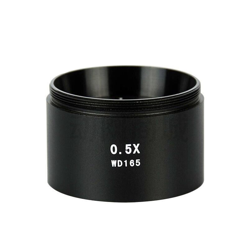 0.5X WD168 Barlow Auxiliary Objective Lens for Stereo Microscope Trinocular