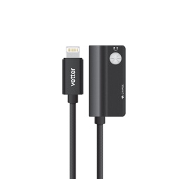 [42144] Cablu Dual Lightning Audio Adapter, Charging and Music Playback, Black