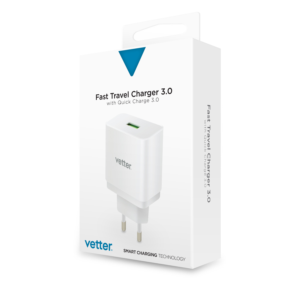 Incarcator Universal Travel Charger, with Quick Charge 3.0 TECHNOLOGY, White