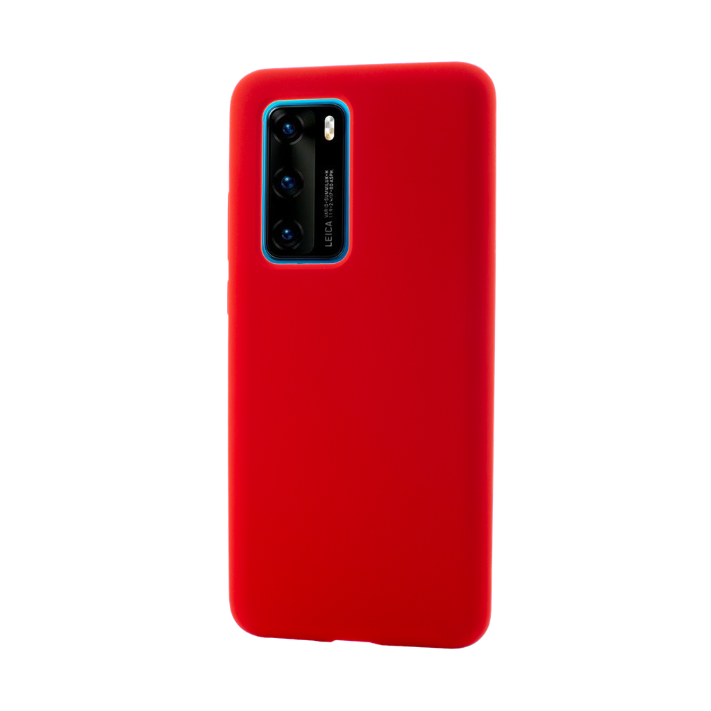 Husa Huawei P40, Clip-On Soft Touch Silk Series, Red