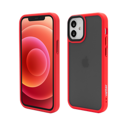 [53472] Husa iPhone 12 mini, Clip-On Hybrid, Shockproof Soft Edge and Rigid Matte Back Cover, Red