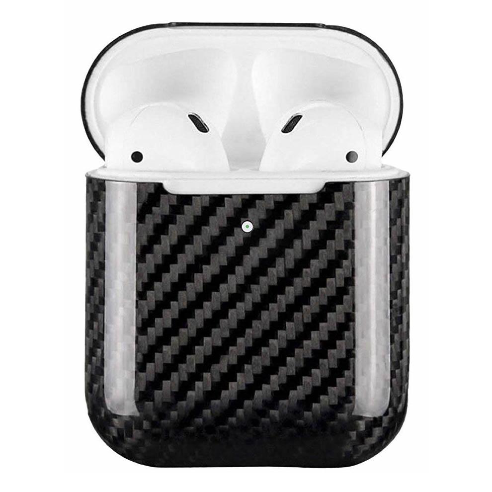 Husa Case for AirPods 2, made from Carbon, Glossy Black