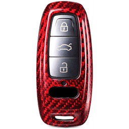 [50765] Husa Case for Audi Key A8, A6, A7 2018-2019, made from Carbon, Glossy Red
