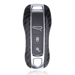 [50754] Husa Case for Porsche Key with 4 Button Layout, made from Carbon, Glossy Black