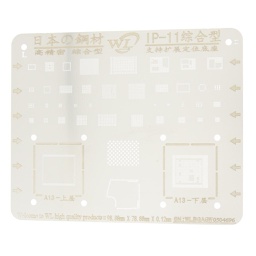 [52992] iPhone 11 - 11 Pro Max, BGA Stencil Reballing A13 CPU RAM Nand Flash IC Chip, Net Thickness Heat 0.12mm