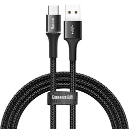 [49497] Cabluri Baseus, Halo Data cable, USB for Micro USB, 3A, 1m, Black