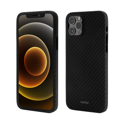 [54329] iPhone 12 Pro Max, Clip-On Ultra Slim, made from Aramid Fiber, Kevlar, Black