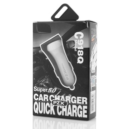[55026] Incarcator Auto PZX, Car Charger, Quick Charge 5.0, C918Q, White