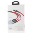 Cabluri Tranyoo, XS3, 3 in 1 Cable, 3A, 1.2m, Red