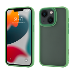 [57189] Husa iPhone 13, Clip-On Hybrid, Shockproof Soft Edge and Rigid Back Cover, Light-Green