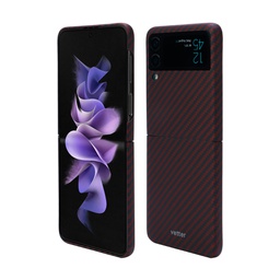 [60053] Husa Samsung Galaxy Z Flip3 5G, Clip-On, made from Aramid Fiber, Kevlar, Red