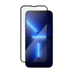[60838] Folie iPhone 13 mini, 3D Tempered Glass Easy Fit, Anti-Shatter Edge,  Black