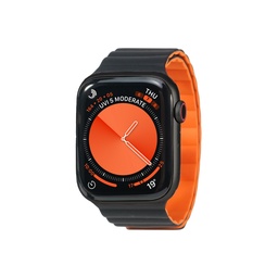 [61280] keepON, magnetic band for Apple Watch 7, 6, 5, 4, 42/44/45mm, Black and Orange