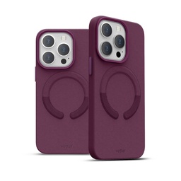 [62779] Husa iPhone 14 Pro Max, Clip-On Vegan Leather, MagSafe Compatible, Purple