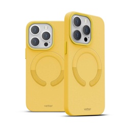 [62784] Husa iPhone 14 Pro Max, Clip-On Vegan Leather, MagSafe Compatible, Candy Yellow