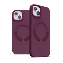 [62789] Husa iPhone 14, Clip-On Vegan Leather, MagSafe Compatible, Purple